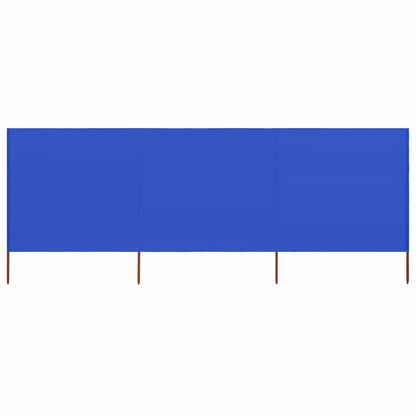 3-teiliges Windschutzgewebe 400 x 120 cm Azurblau