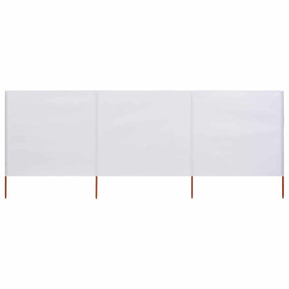 3-teiliges Windschutzgewebe 400 x 160 cm Sandweiß