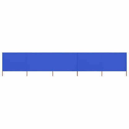 5-teiliges Windschutzgewebe 600 x 80 cm Azurblau