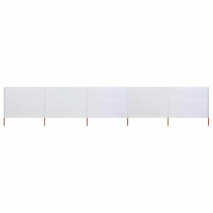 5-teiliges Windschutzgewebe 600 x 160 cm Sandweiß