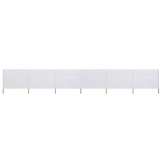 Tissu coupe-vent 6 pièces 800 x 120 cm blanc sable