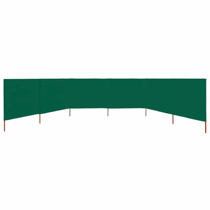 6-teiliges Windschutzgewebe 800 x 120 cm Grün
