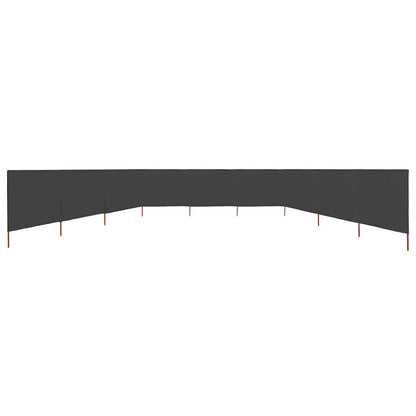 9-teiliges Windschutzgewebe 1200 x 80 cm Anthrazit