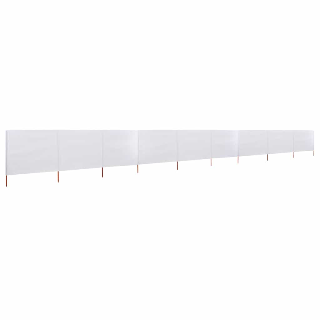9-teiliges Windschutzgewebe 1200 x 120 cm Sandweiß
