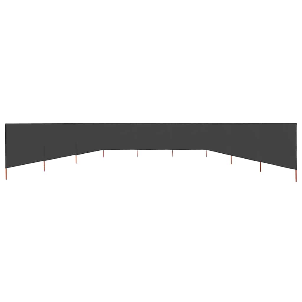 9-teiliges Windschutzgewebe 1200 x 160 cm Anthrazit