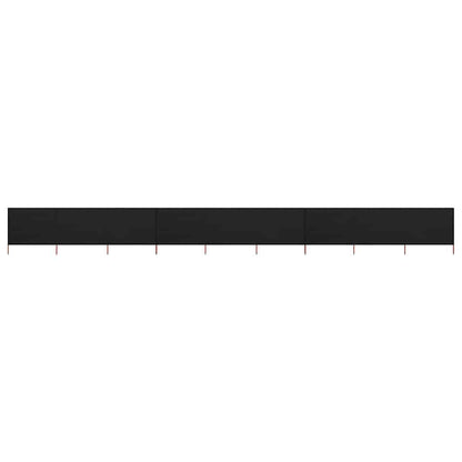 9-teiliges Windschutzgewebe 1200 x 160 cm Schwarz