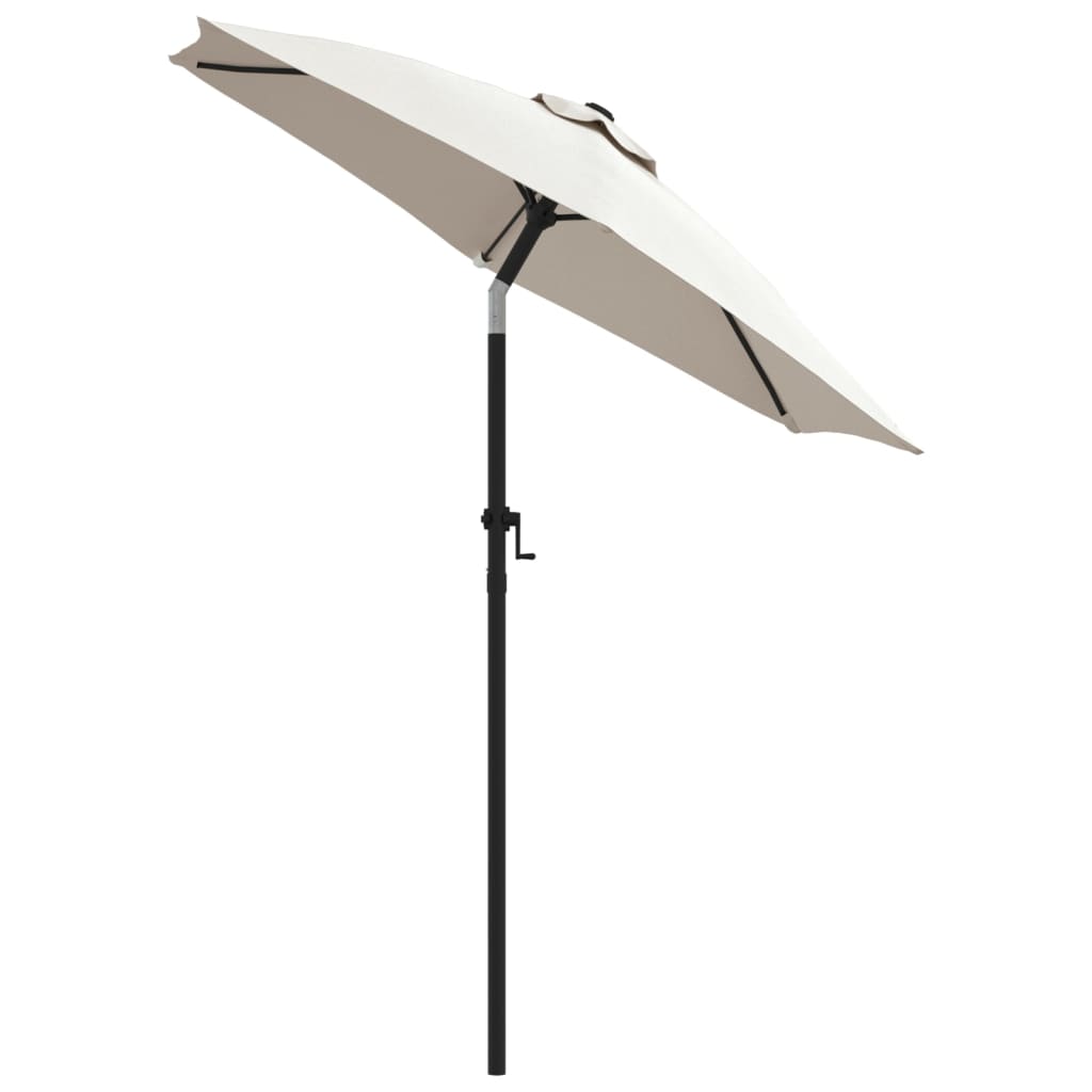 Parasol sable blanc 200 x 224 cm aluminium