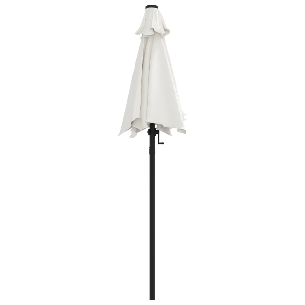 Parasol sable blanc 200 x 224 cm aluminium