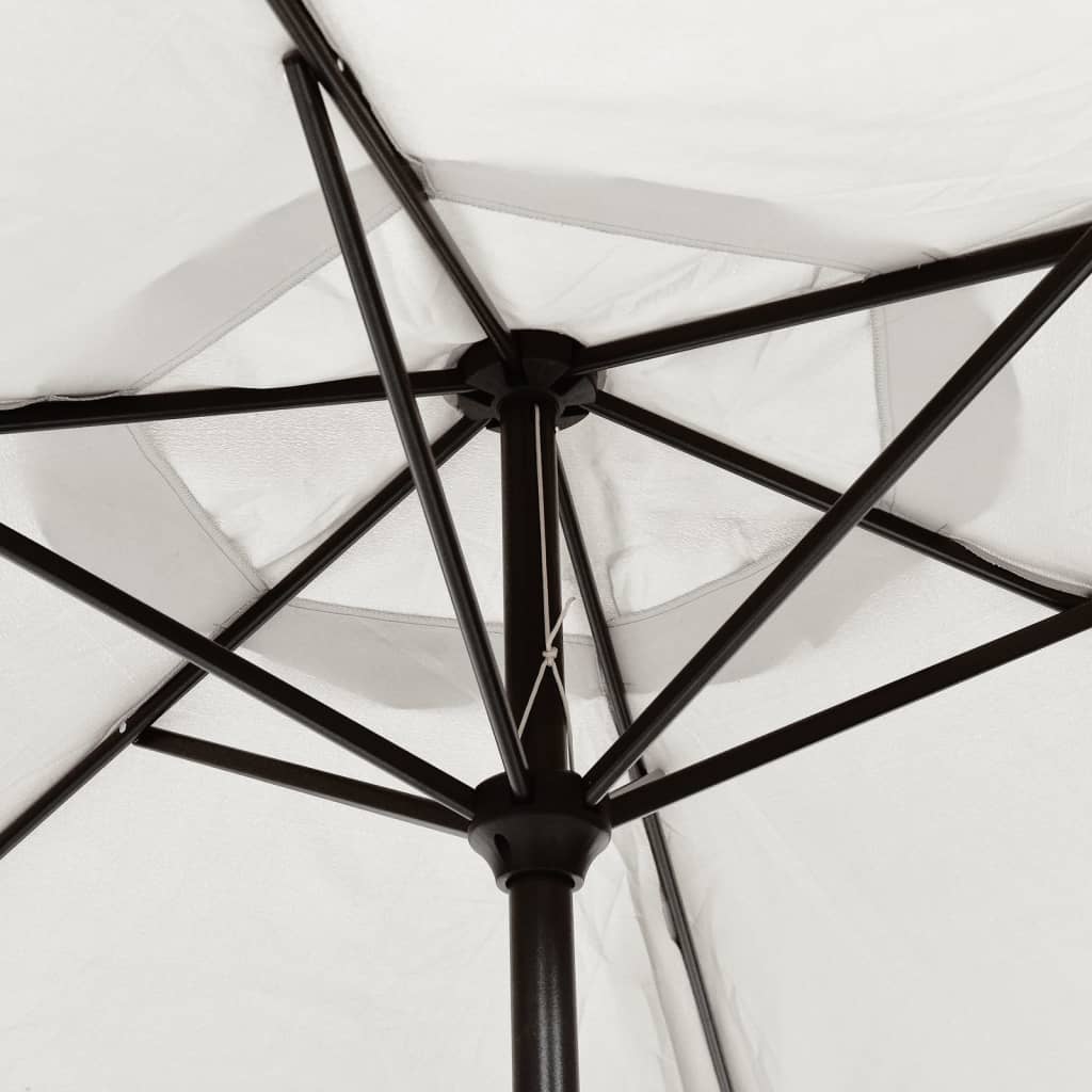 Parasol sable blanc 200 x 224 cm aluminium