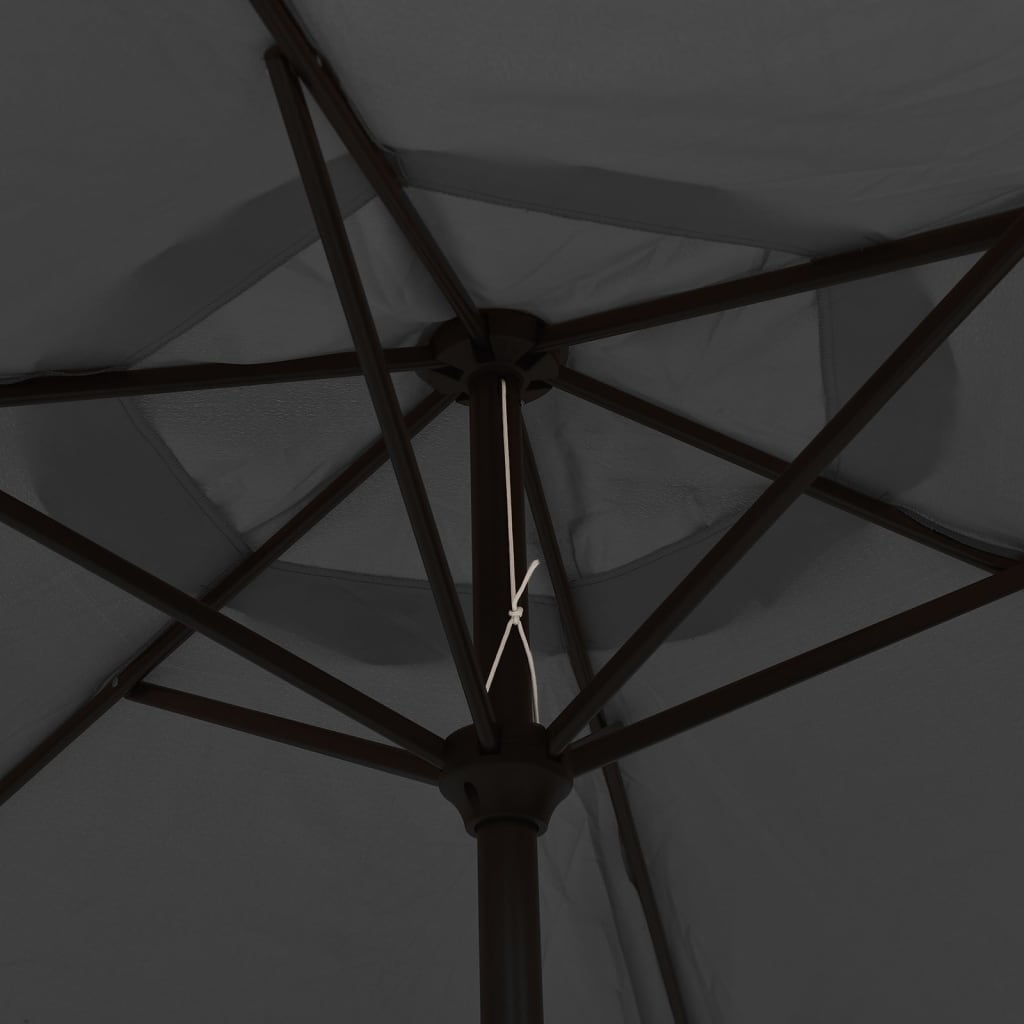 Parasol anthracite 200 x 224 cm aluminium