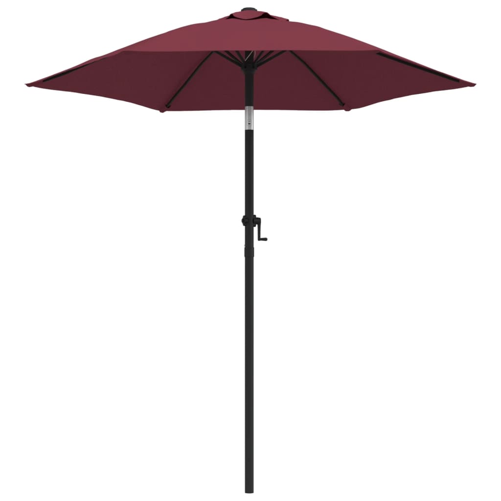 Parasol rouge bordeaux 200 x 224 cm aluminium