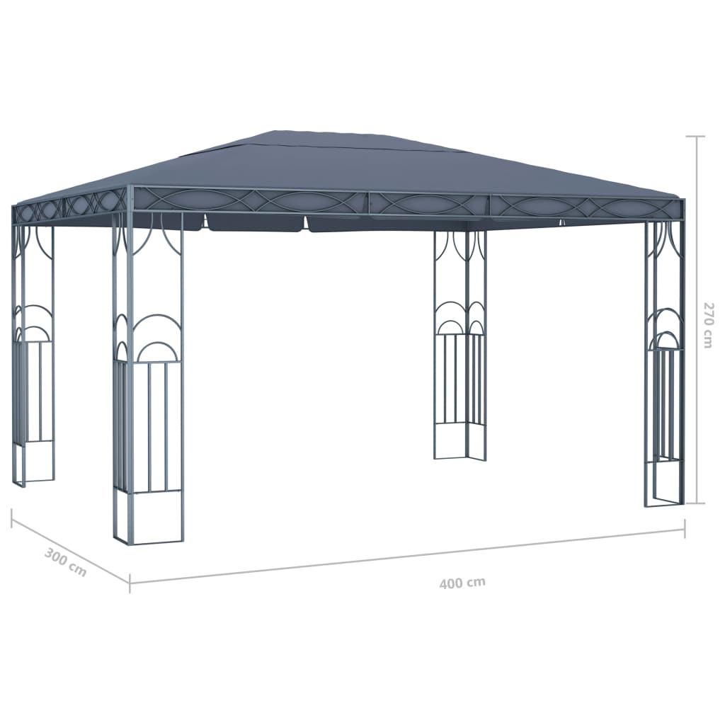 Pavillon 400 x 300 cm anthracite