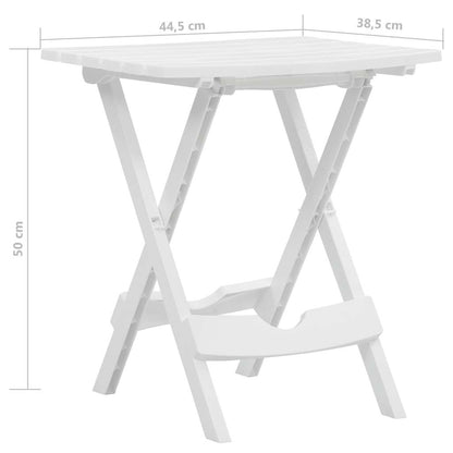 Gartentisch Klappbar 44,5x38,5x50 cm Weiß