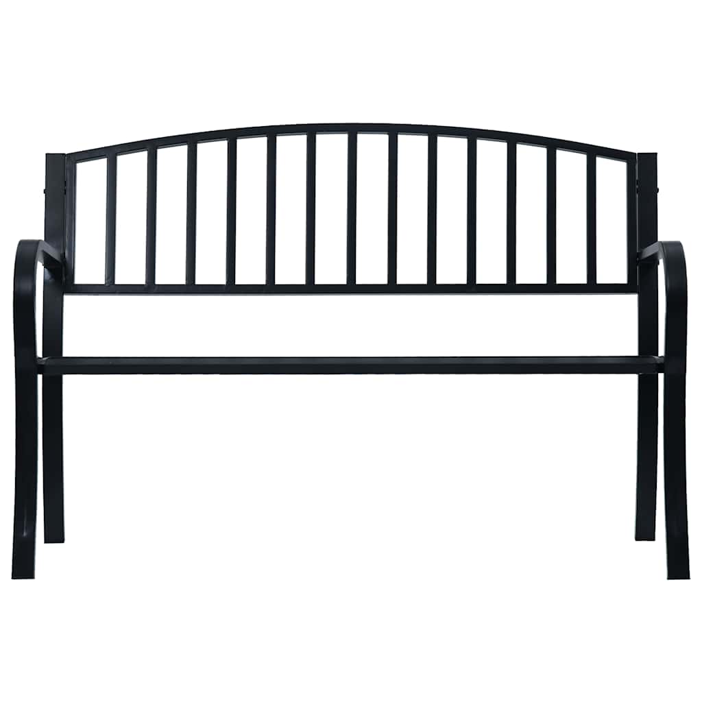 Gartenbank 125 cm Schwarz Stahl