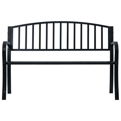 Gartenbank 125 cm Schwarz Stahl