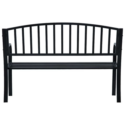 Gartenbank 125 cm Schwarz Stahl