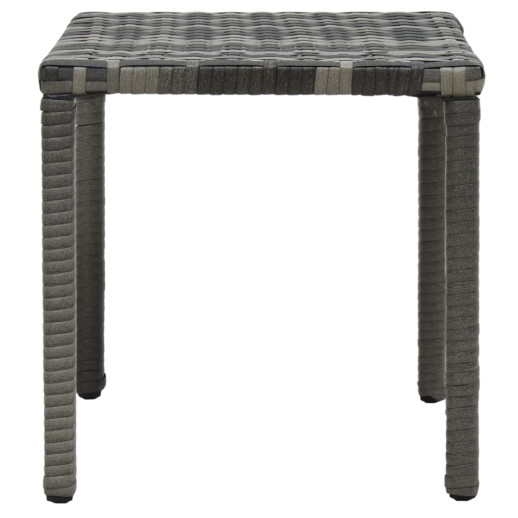 Bains de soleil avec table poly rotin anthracite