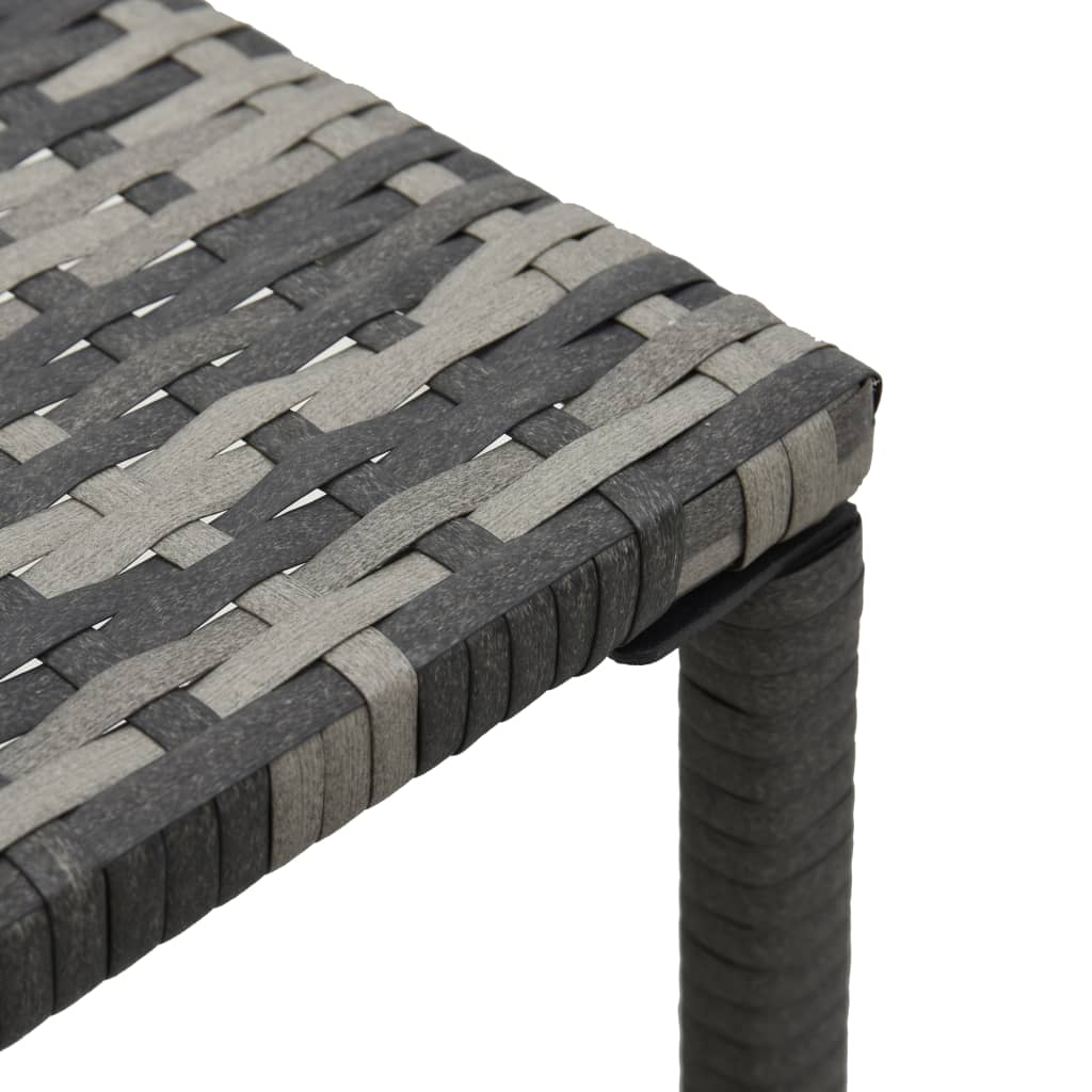 Bains de soleil avec table poly rotin anthracite