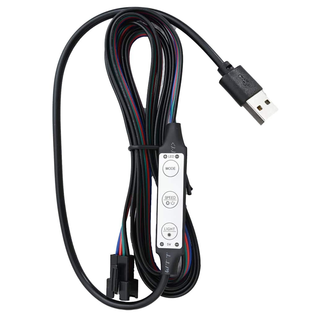 Bettgestell mit LED Schwarz Kunstleder 90x200 cm