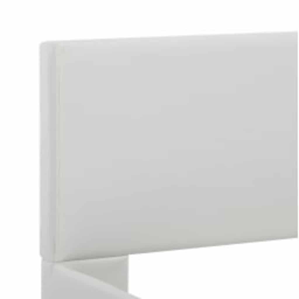 Bettgestell mit LED Weiß Kunstleder 90x200 cm