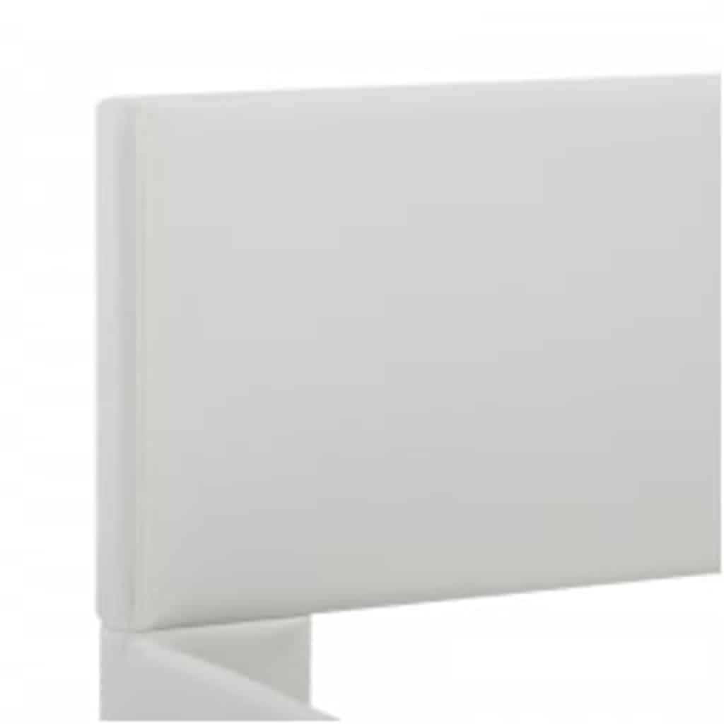 Bettgestell mit LED Weiß Kunstleder 100x200 cm
