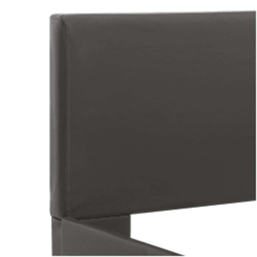 Bettgestell mit LED Grau Kunstleder 90×200 cm