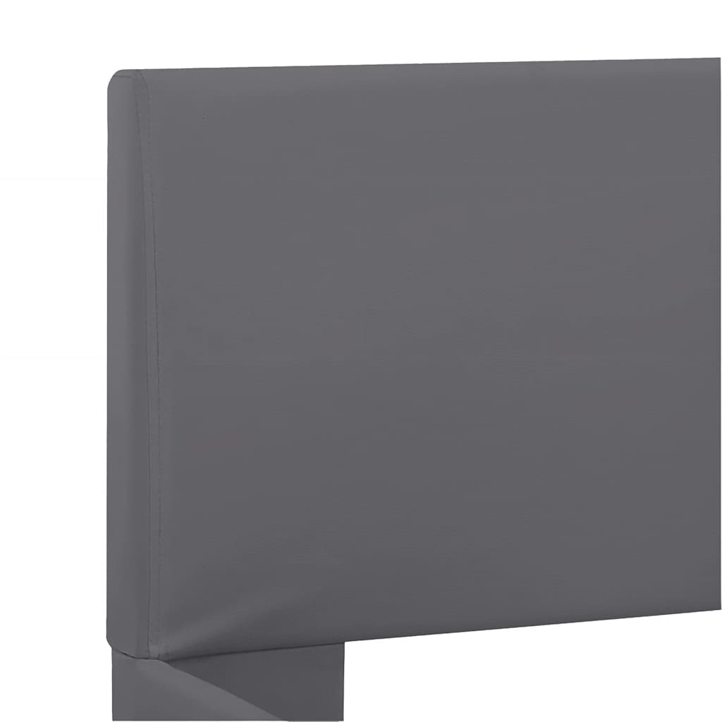 Bettgestell mit LED Grau Kunstleder 180x200 cm