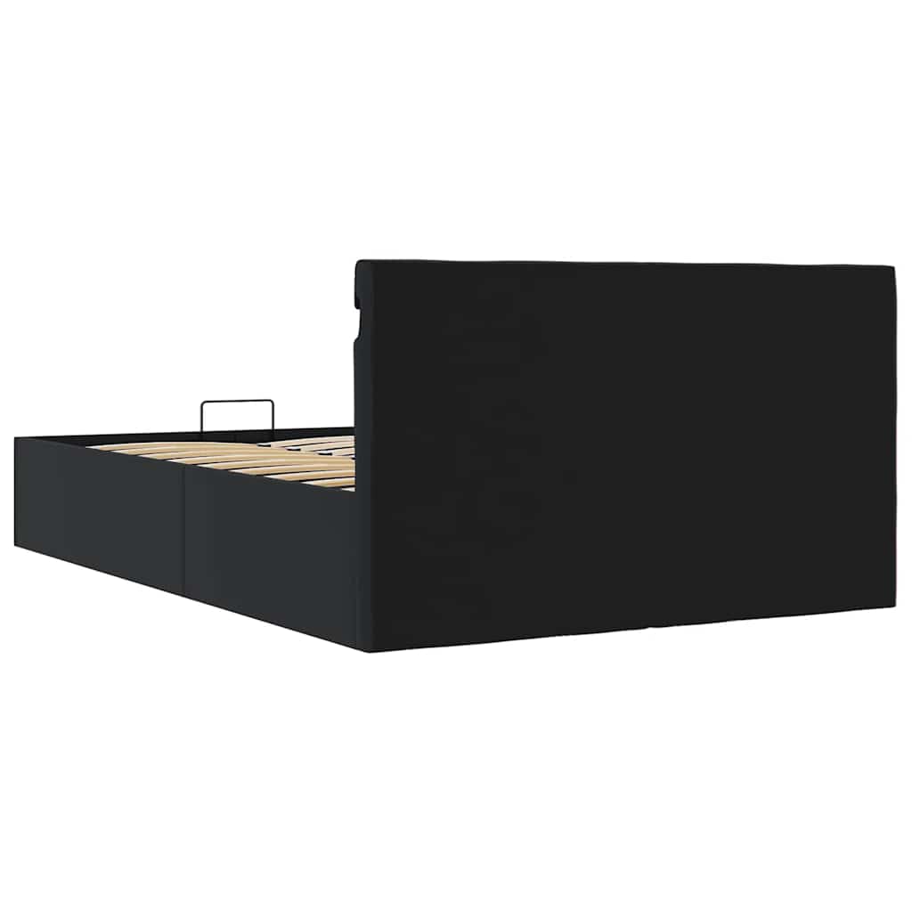 Bett mit Bettkasten Hydraulisch LED Kunstleder 120x200 cm