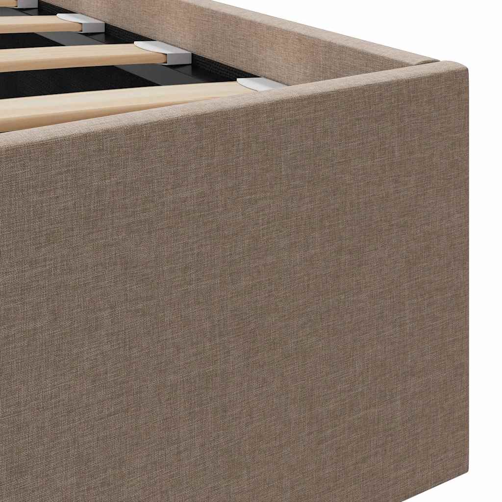 Stauraumbett Hydraulisch Taupe Stoff 120×200 cm