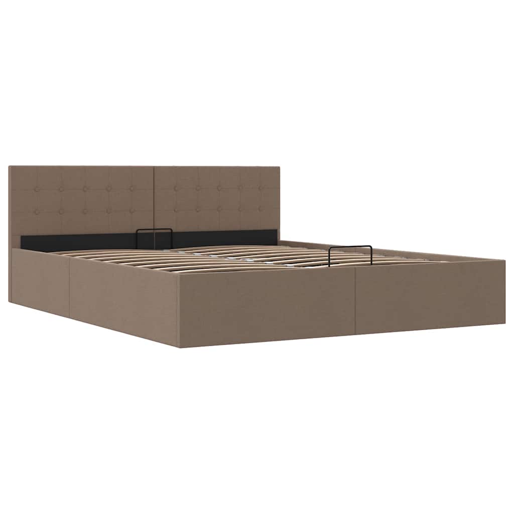 Stauraumbett Hydraulisch Taupe Stoff 180×200 cm