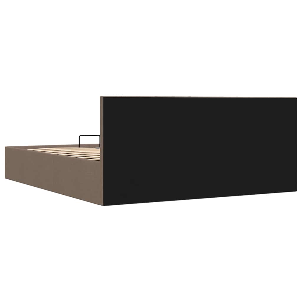 Stauraumbett Hydraulisch Taupe Stoff 180×200 cm