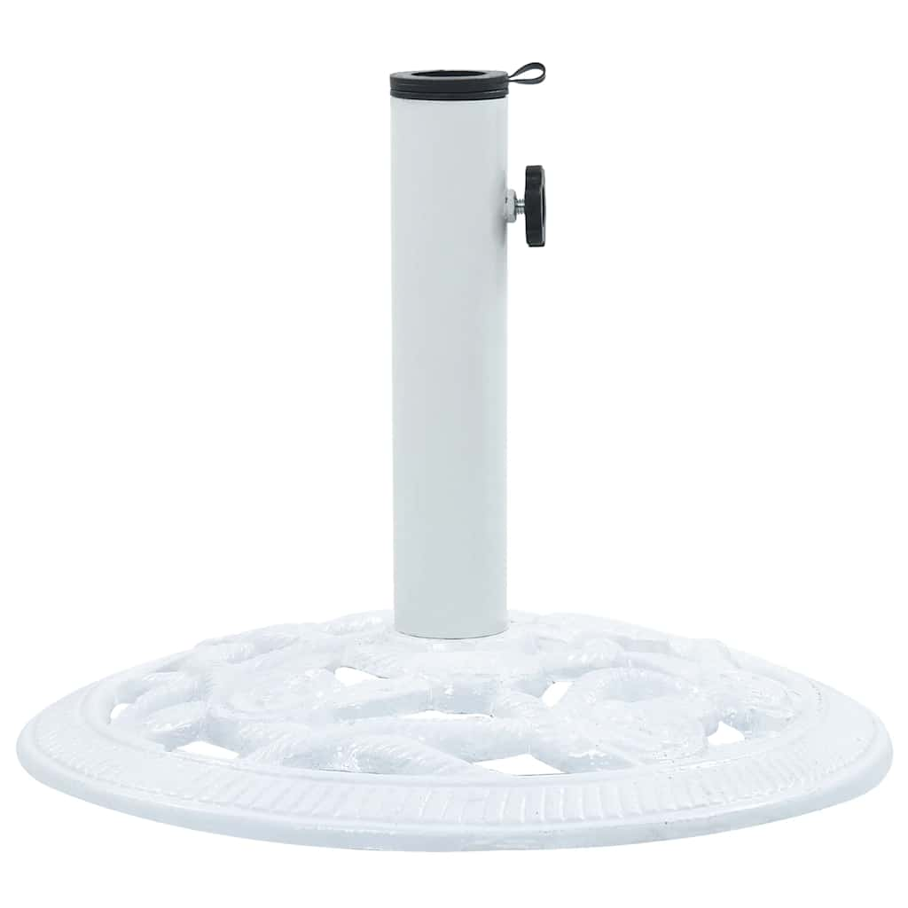 Pied de parasol blanc 9 kg 40 cm en fonte