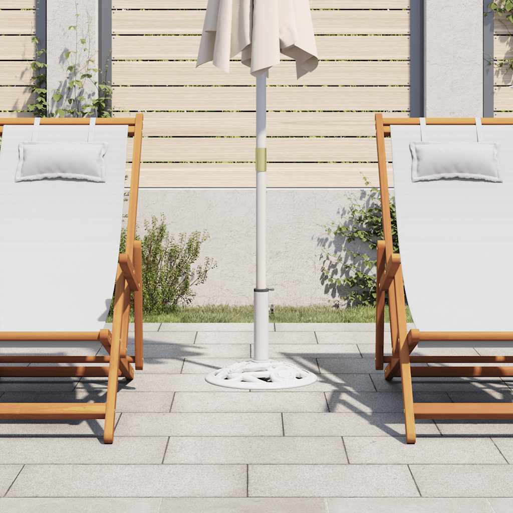 Sonnenschirmständer Weiß 9 kg 40 cm Gusseisen