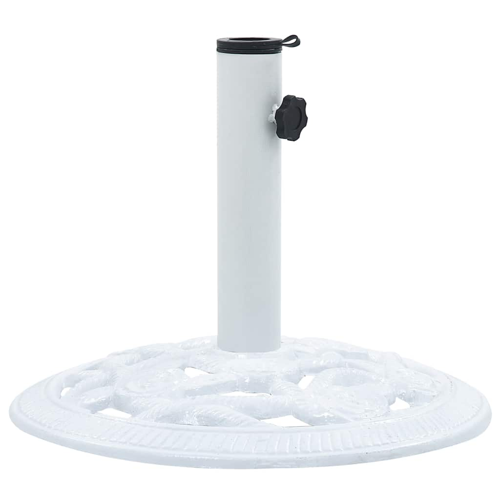 Pied de parasol blanc 9 kg 40 cm en fonte