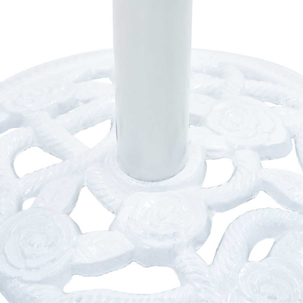 Pied de parasol blanc 9 kg 40 cm en fonte