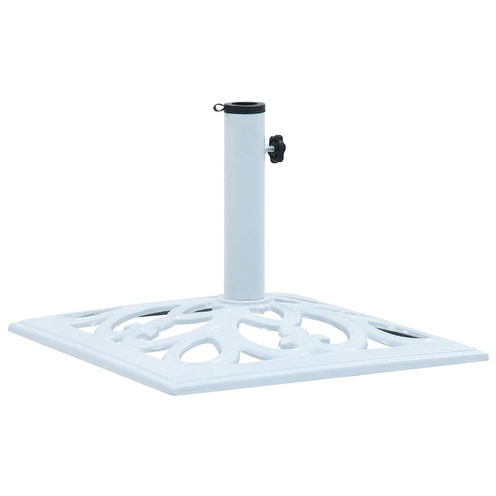 Pied de parasol blanc 12 kg 49 cm en fonte