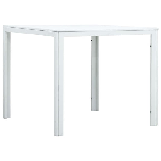 Table basse blanc 78x78x74 cm HDPE aspect bois