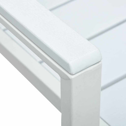 Gartenstühle 4 Stk. Weiß HDPE Holz-Optik
