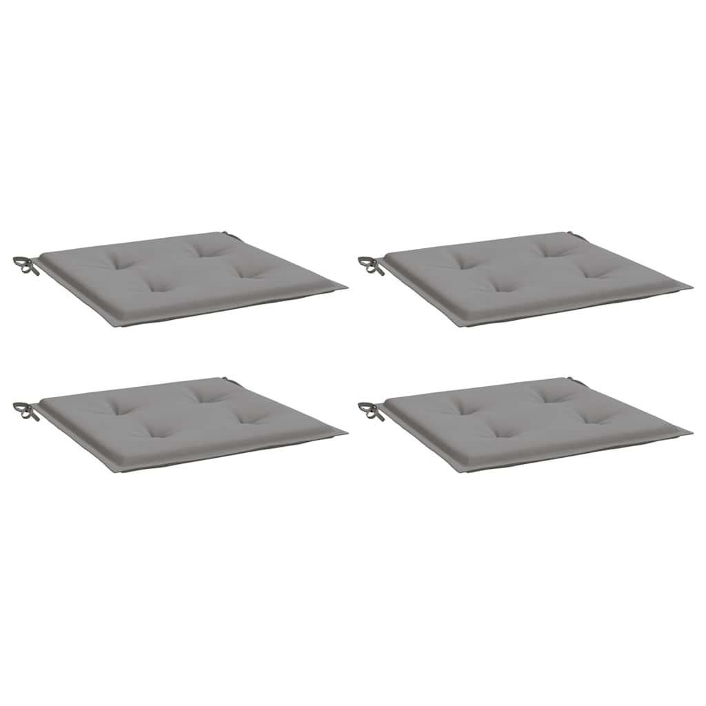 Gartenstuhl-Kissen 4 Stk. Grau 40x40x3 cm Oxford-Gewebe