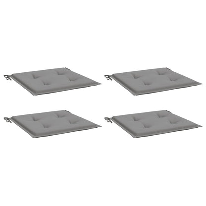 Gartenstuhl-Kissen 4 Stk. Grau 40x40x3 cm Oxford-Gewebe