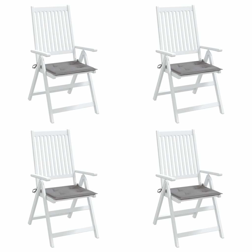Gartenstuhl-Kissen 4 Stk. Grau 40x40x3 cm Oxford-Gewebe