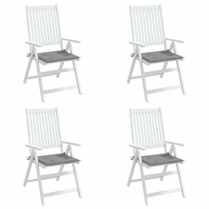 Gartenstuhl-Kissen 4 Stk. Grau 40x40x3 cm Oxford-Gewebe