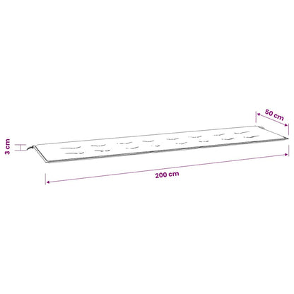 Gartenbank-Auflage Grün 200x50x3 cm Oxford-Gewebe