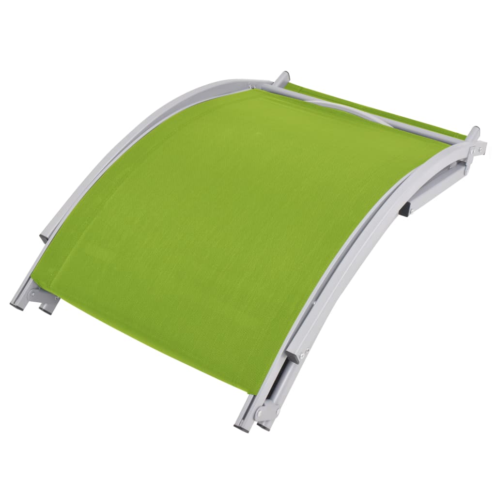 Chaises longues pliantes 2 pcs. Textilène vert