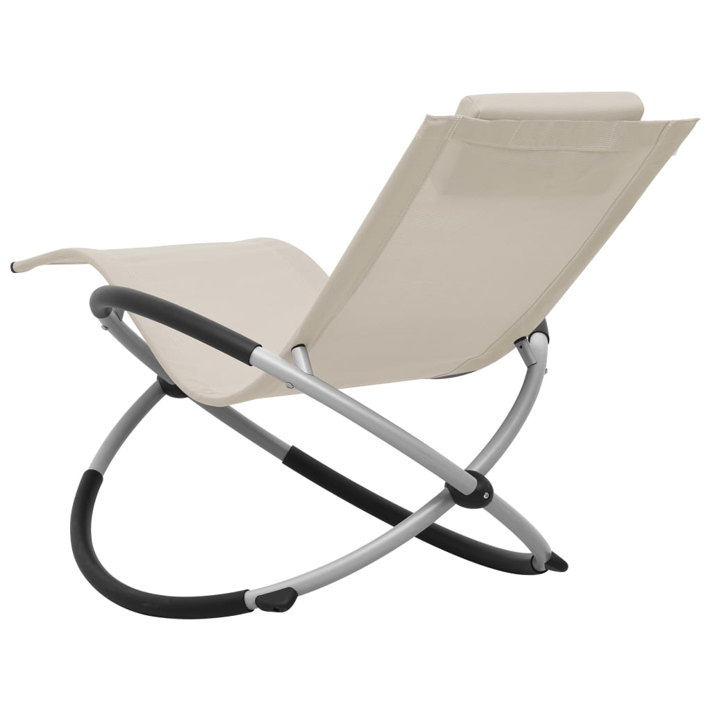 Chaise longue pour enfants acier crème