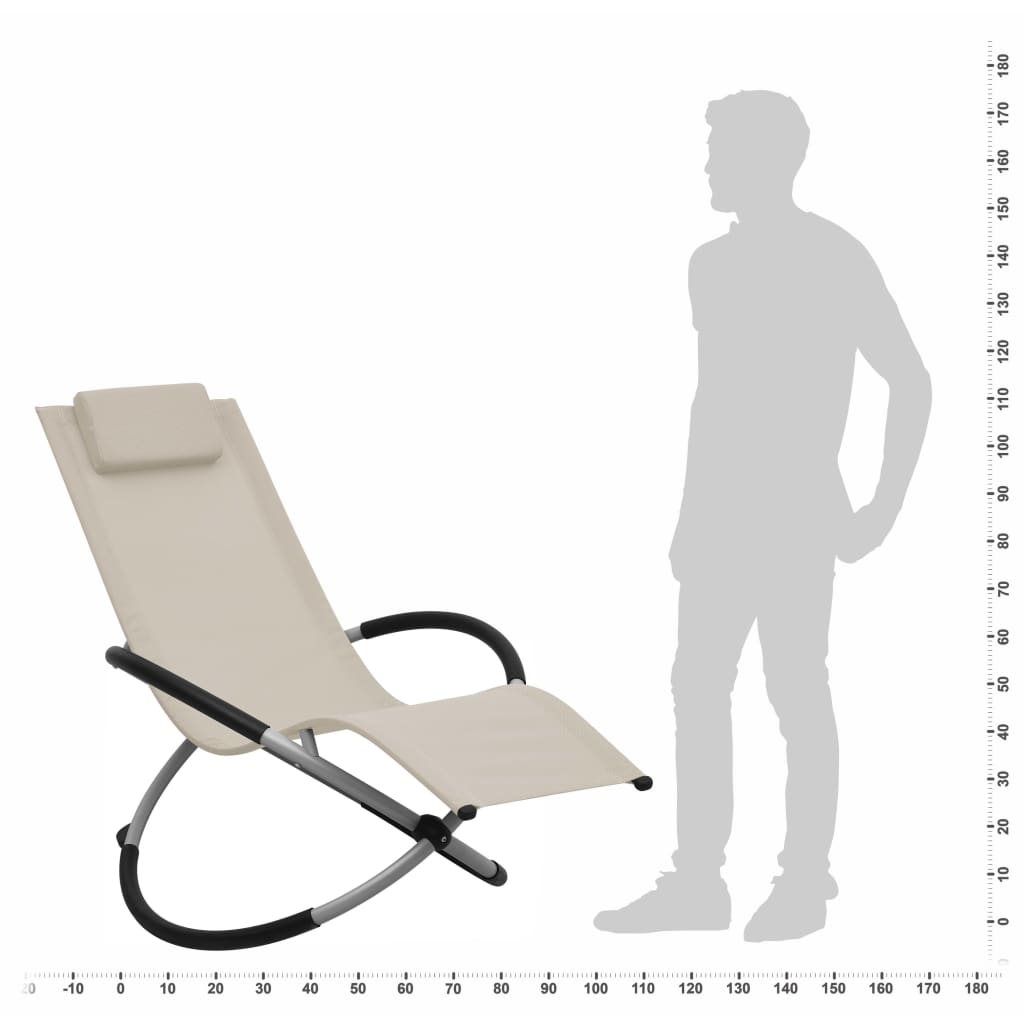 Chaise longue pour enfants acier crème