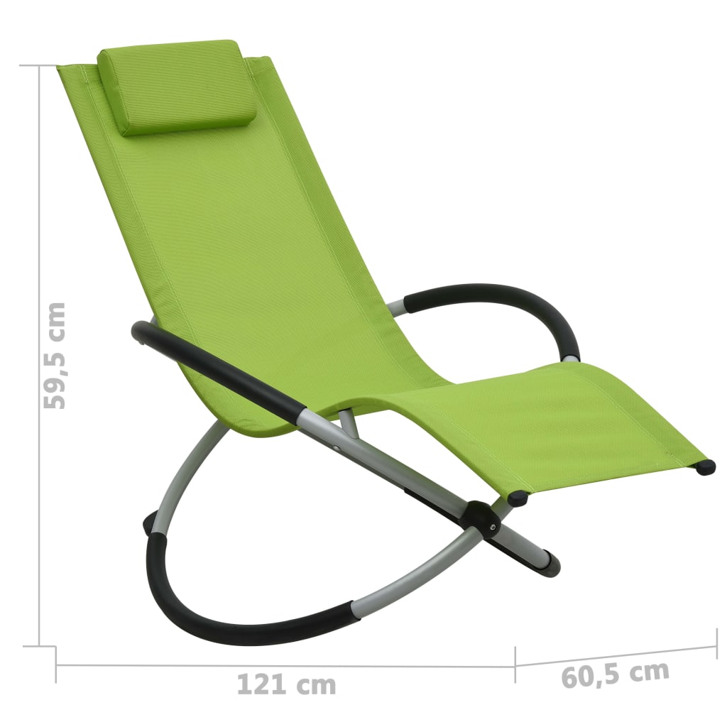 Kinder-Sonnenliege Stahl Grün