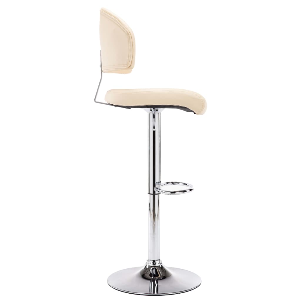 Barhocker Cremeweiß Kunstleder