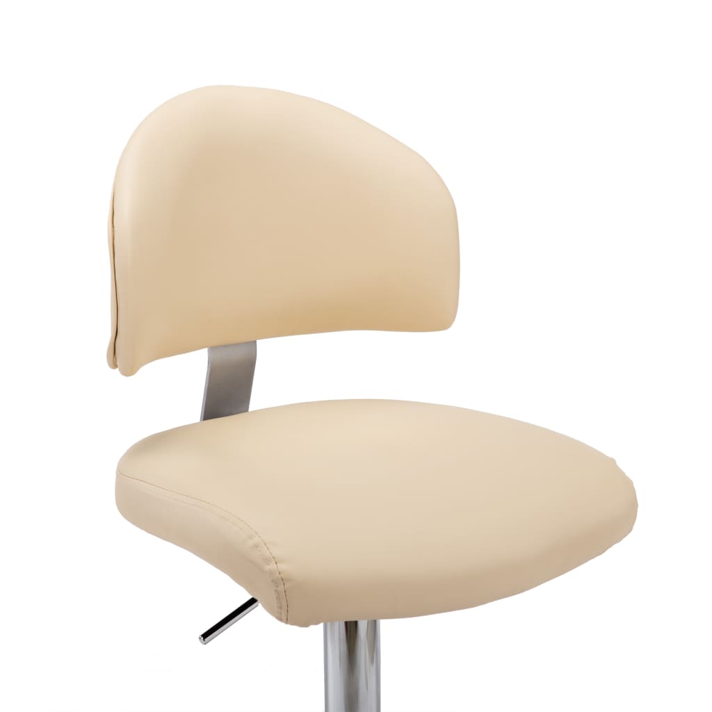 Barhocker Cremeweiß Kunstleder