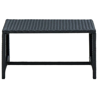 Couchtisch Schwarz 70×40×38 cm Poly Rattan